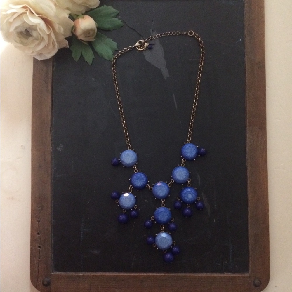 Blue statement necklace